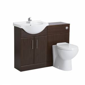 Trueshopping 550 Bathroom Dark Brown Furniture Vanity Unit