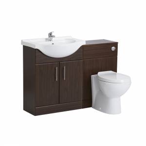 Trueshopping 650 Bathroom Dark Brown Furniture Vanity Unit