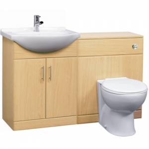 650mm Beech Furniture Sink & Toilet