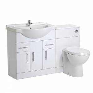 750mm Vanity White Gloss Bathroom Furniture Sink