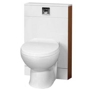 Bathroom Furniture White Brown Back to Wall