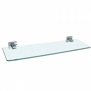 Bathroom Glass Shelf Square Chrome