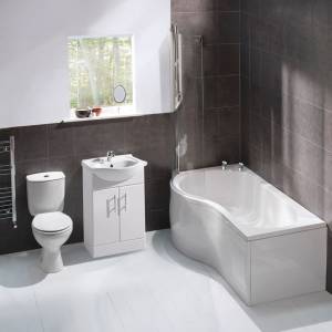 Breve 1700mm Showerbath Suite Modern Design