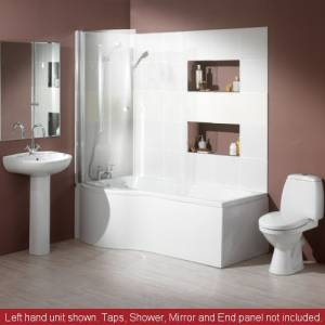 Trueshopping Modern 1690mm Shower Bath Suite