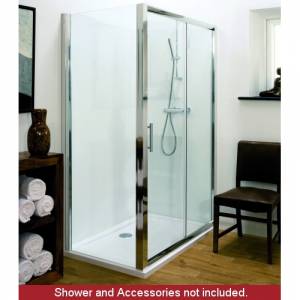 Trueshopping Sliding Shower Door with Side Panel