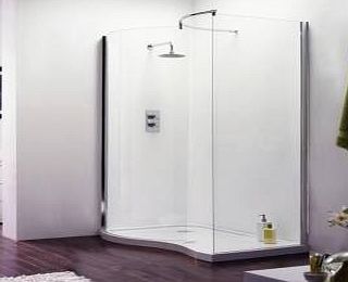 Trueshopping Walk in Shower Enclosure Cubicle with Tray