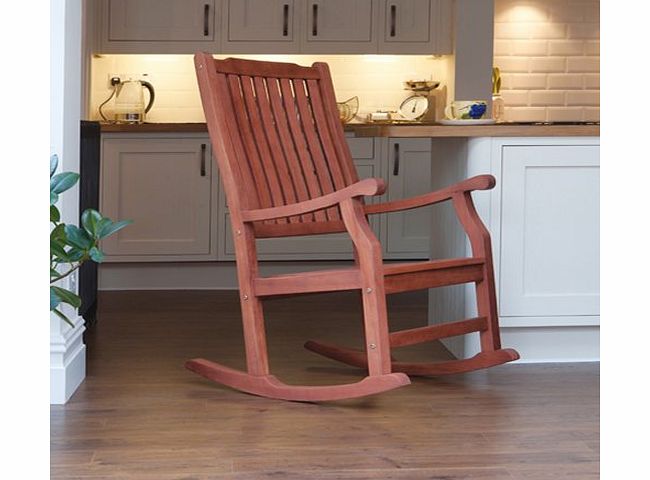 Trueshopping Wellwood Traditional Classic Rocking Chair Natural Finish Extremely Hard Wearing Garden / Kitchen / Patio Furniture