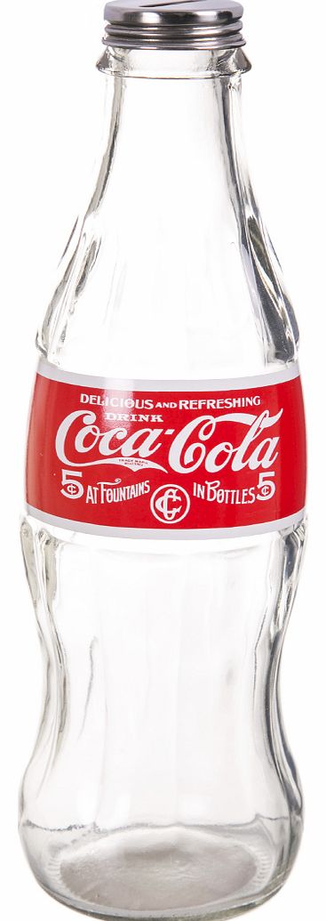 12`` Coca-Cola Glass Contour Money Bank Bottle