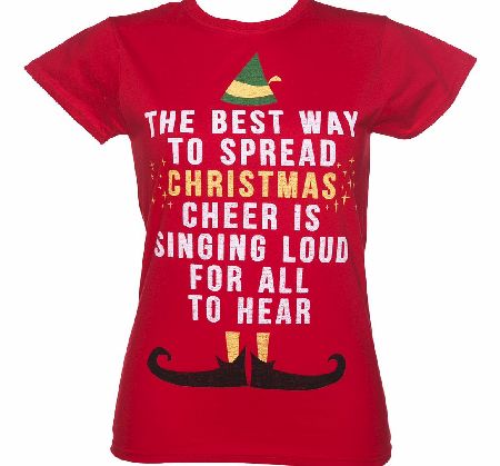 Ladies Elf Christmas Cheer T-Shirt
