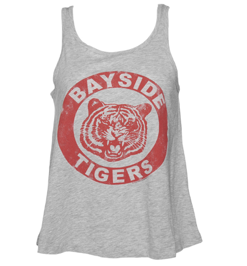 Ladies Grey Saved By The Bell Bayside Tigers Vest