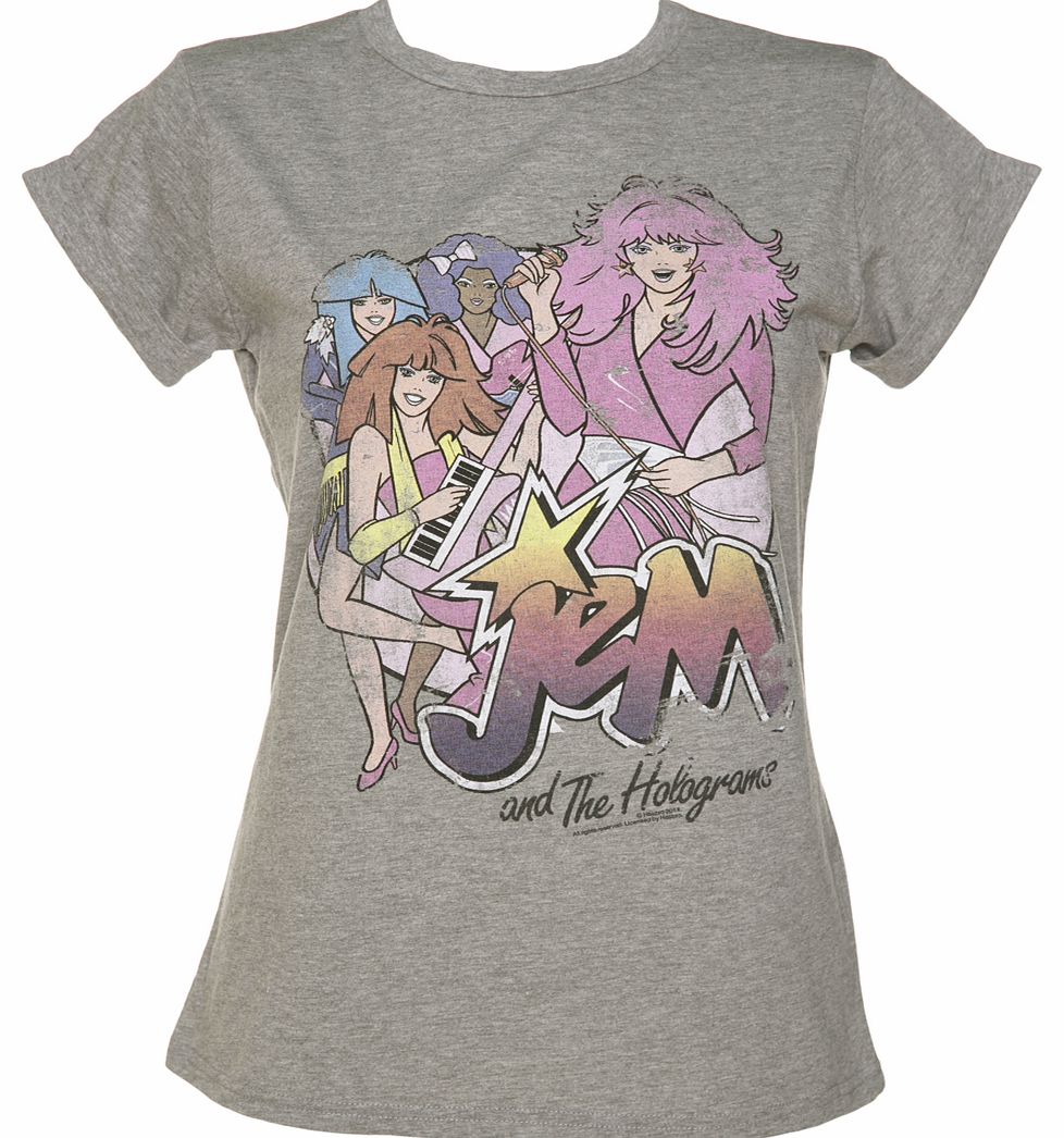 Ladies Jem And The Holograms Band Rolled Sleeve