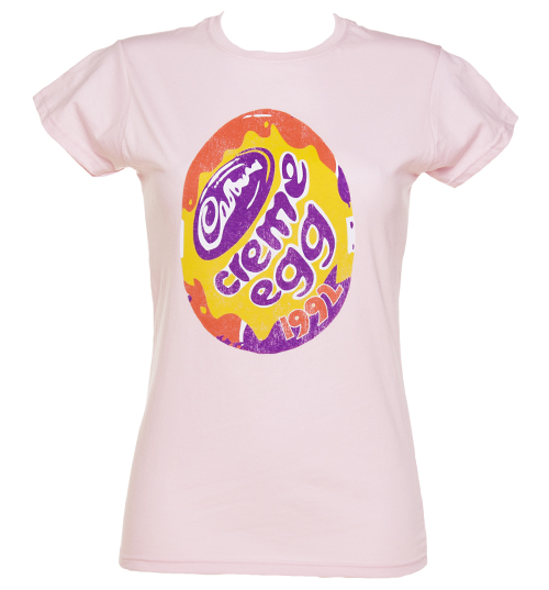 Ladies Light Pink Cadburys Creme Egg T-Shirt