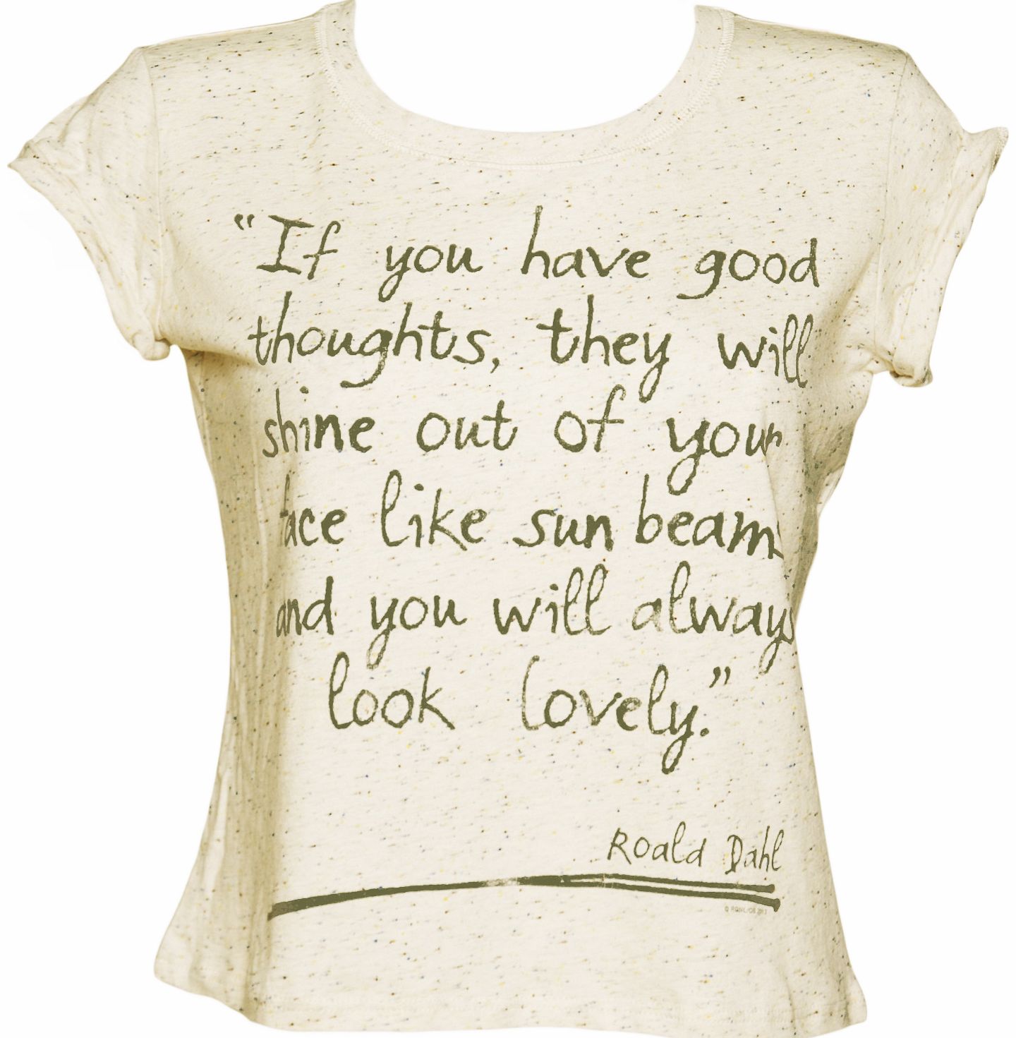 Ladies Roald Dahl Good Thoughts Speckled Rolled