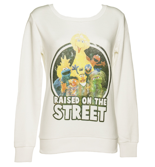 Ladies Sesame Street Raised On The Street Sweater