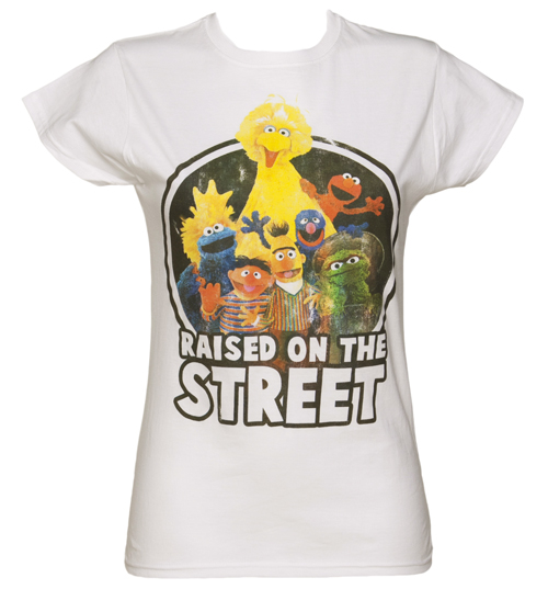 Ladies Sesame Street Raised On The Street T-Shirt