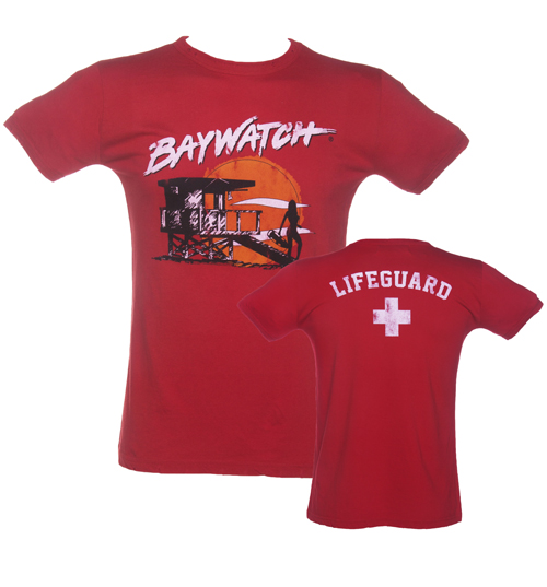 Mens Baywatch Lifeguard Vintage T-Shirt