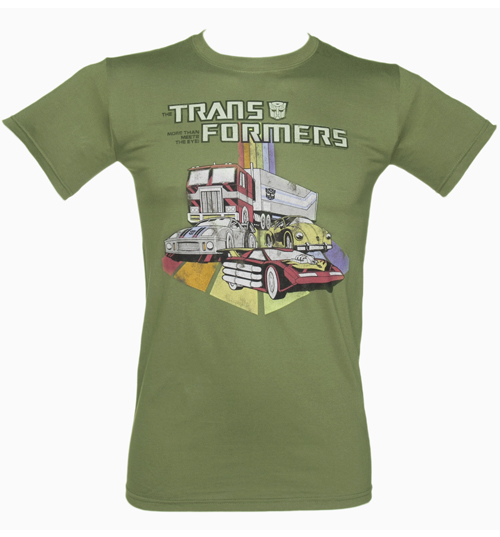 Mens Khaki Transformers Automobiles T-Shirt