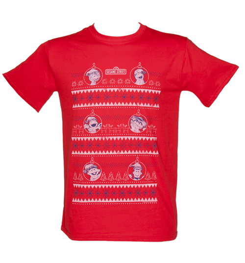 Mens Sesame Street Christmas Jumper T-Shirt
