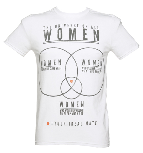 Mens White Universe Of All Women T-Shirt