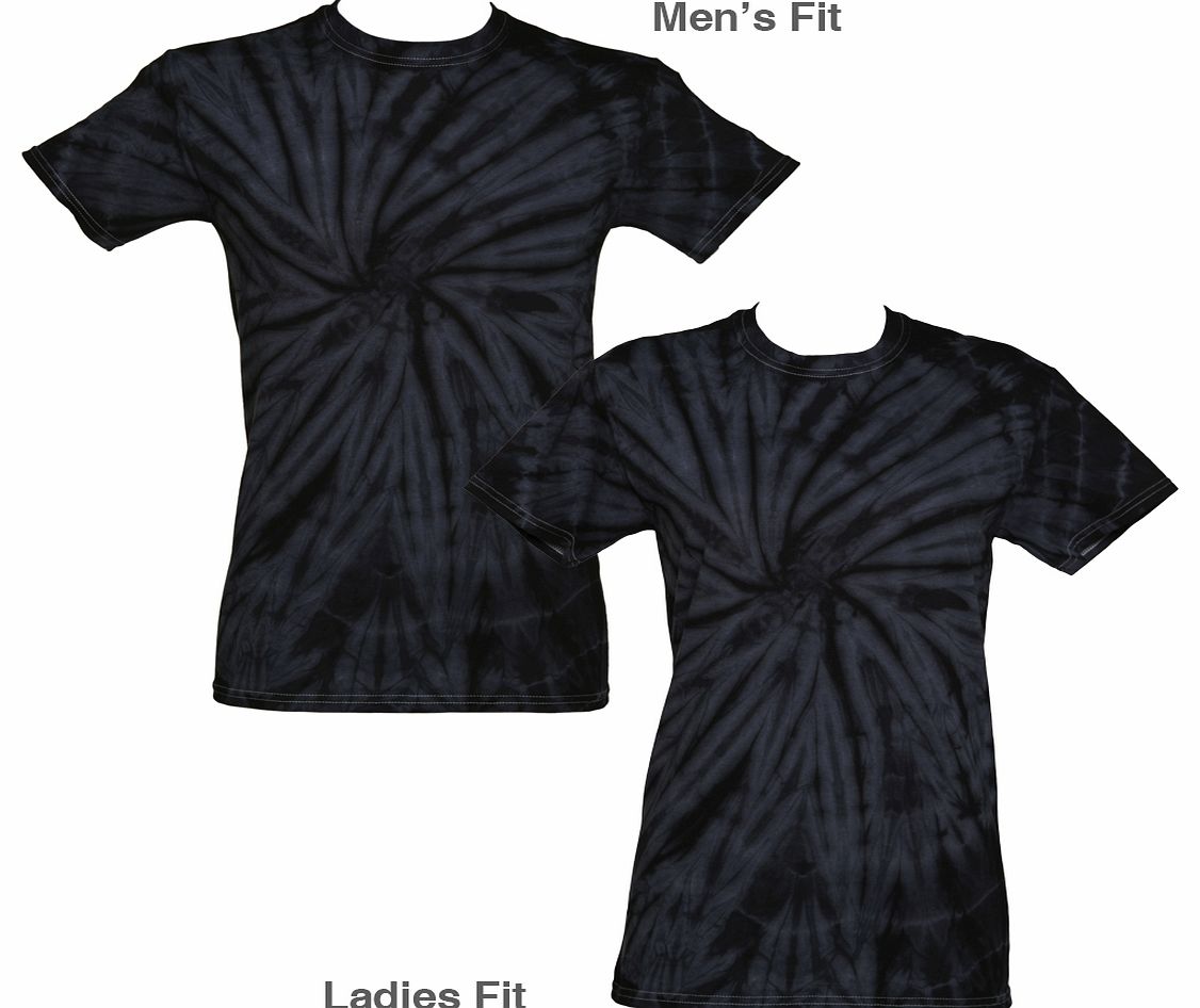 Unisex Black Swirl Tie Dye T-Shirt