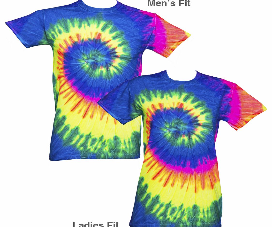 Unisex Neon Swirl Tie Dye T-Shirt