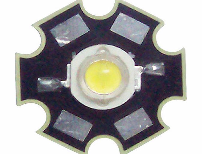 TruOpto 1w 3.3v White Power LED Star 100lm OSW4XME1C1S