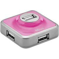 TRUST 16128 4 port USB2 hub in pink