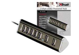 trust 7 Port USB2 Powered Hub HU-5870V UK - Ref. 15141