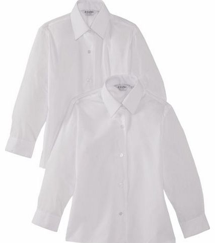 Trutex Girls Long Sleeve School Blouse, White, 16  Years (Manufacturer Size: 40`` Chest)