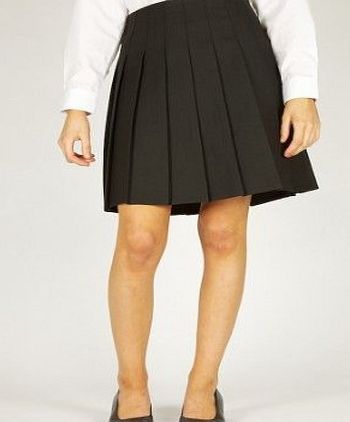 Trutex Stitch Down Pleat Skirt Black Waist 28`` / Length 20``