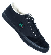 2009F Black Leather Trainers