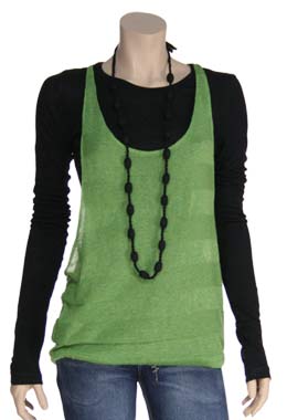 Tsubi Green Knitted Knot Singlet by Tsubi