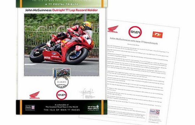 TT Races John McGuinness Isle of Man TT Races Lap Record Print