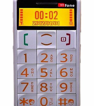 TTfone Mercury TT002 - Big Button Easy to use Senior Mobile Phone with SOS button and large easy to read display - Silver