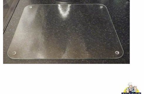 Premium Glass Chopping Board - Clear Frosted Glass Large Kitchen Worktop Saver Protector