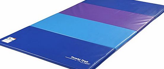 Tumbl Trak Folding Gymnastics Mat, 1.2m x 2.4m (Blueberry Explosion, 1.2m Width x 2.4m Length x 5cm Height)