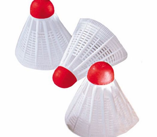 Tunturi Badminton Shuttlecocks (Pack of 3) - White