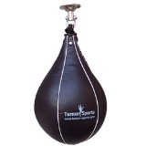 Geniune Cowhide Leather Speedball Punching Ball and Swivel, Black