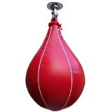 Turner Sports Geniune Cowhide Leather Speedball Punching Ball and Swivel, Red