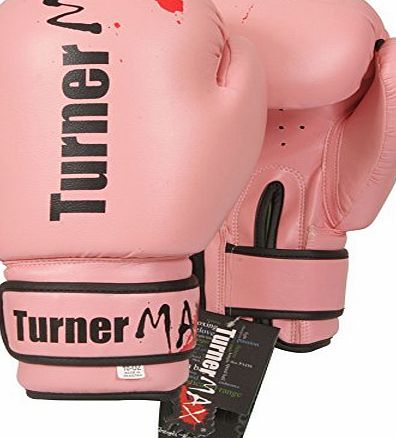 Turner Sports PU Kick Boxing Gloves Professional Martial Arts Sparring bag Gloves Pink 8oz