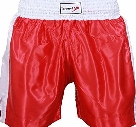 TurnerMAX Boxing Shorts for Training Gym Club Fighting Cage MMA Boxing short Red, L