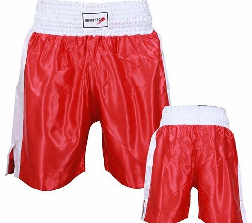 TurnerMAX Boxing Shorts for Training Gym Club Fighting Cage MMA Boxing short Red, S