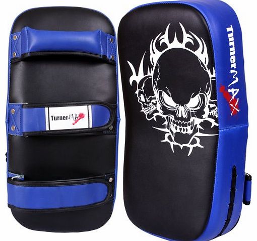TurnerMAX Curved Thai Arm Pad Punching Martial Arts Thai Kick Boxing Strike Shield UFC MMA White Black