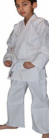 TurnerMAX Karate Suit Martial Arts Cotton Tae Kwon Do Uniform Kids Jiu Jitsu Gi Judo Kids Adult Clothing White 120
