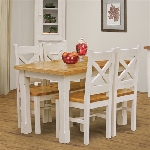 Tuscany Painted 120cm Dining Table with 4 Chairs