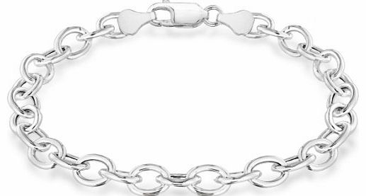 Tuscany Silver 150 Oval Belcher Charm Bracelet 20cm/8``