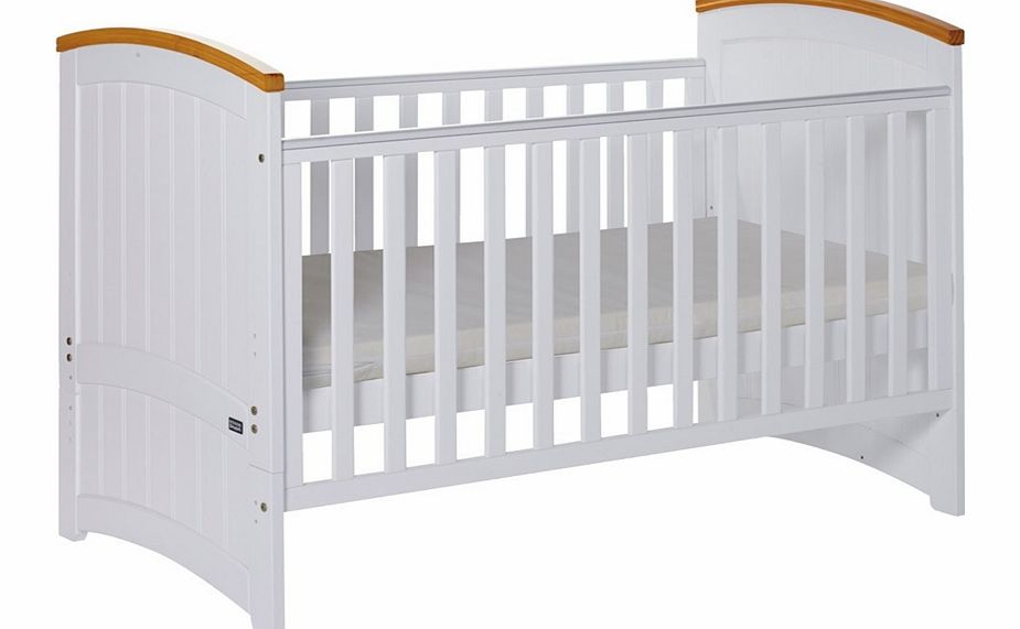 Barcelona Cot Bed Beech White