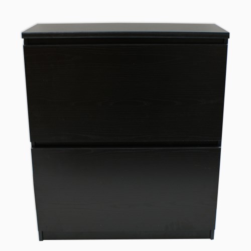 Naia 2 Tier Shoe Cabinet in Black - 12