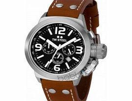 TW Steel Canteen Black Brown Chronograph Watch