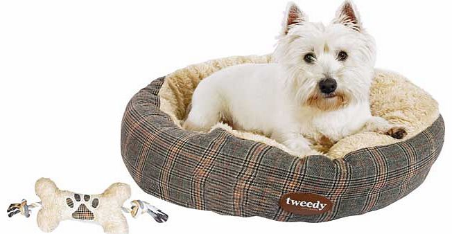 Tweedy Luxury Donut Dog Bed